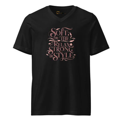Women's Short Sleeve V-Neck T-Shirt | Soft On The Relax Strong In Style - AwRans Clothing