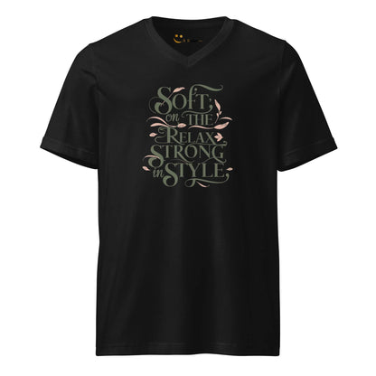 Women's Short Sleeve V-Neck T-Shirt | Soft On The Relax Strong In Style - AwRans Clothing