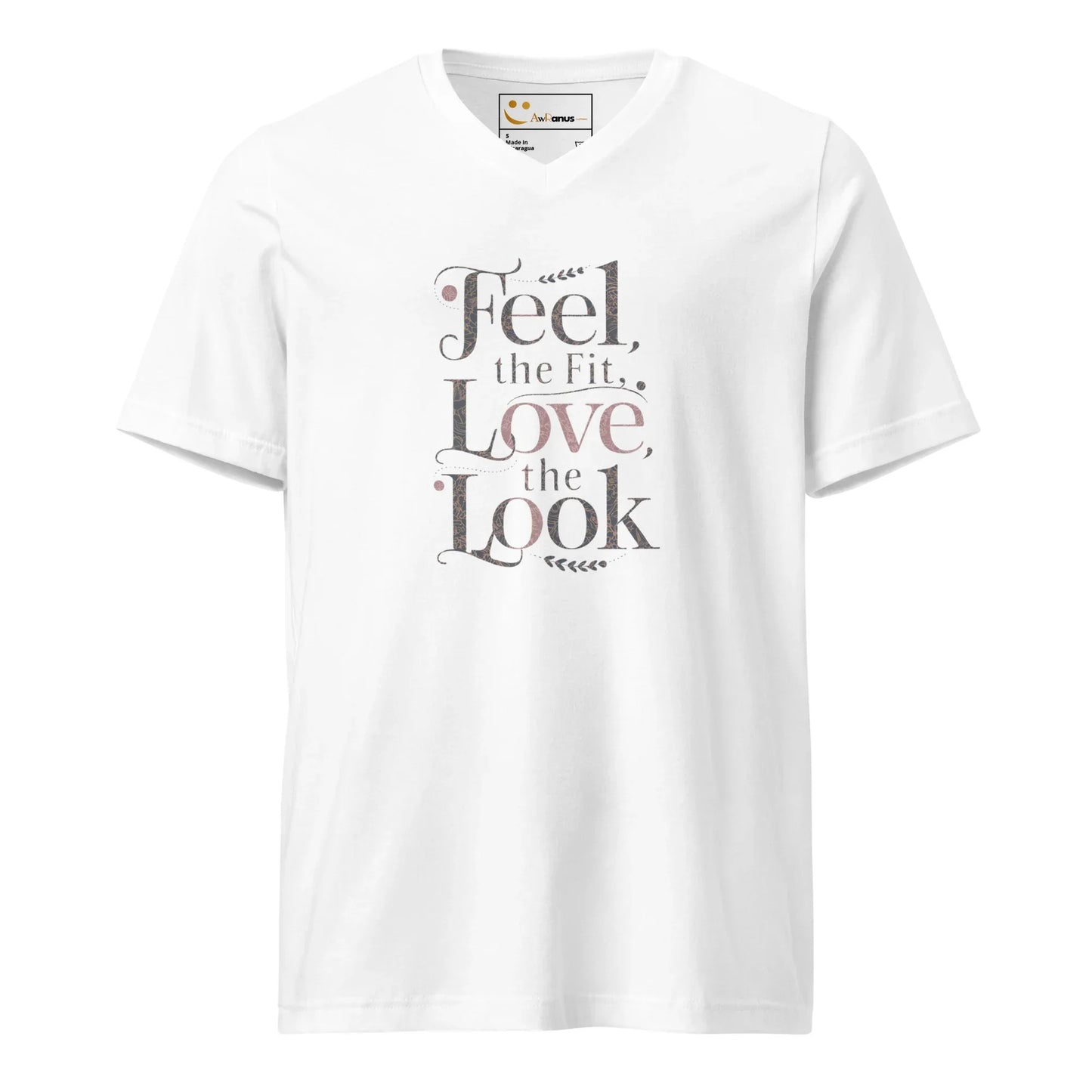 Women's Short Sleeve V-Neck T-Shirt | Feel The Fit Love The Look - AwRans Clothing