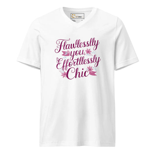 Women's Short Sleeve V-Neck T-Shirt | Flawlessly You,Effortlessly Chic - AwRans Clothing