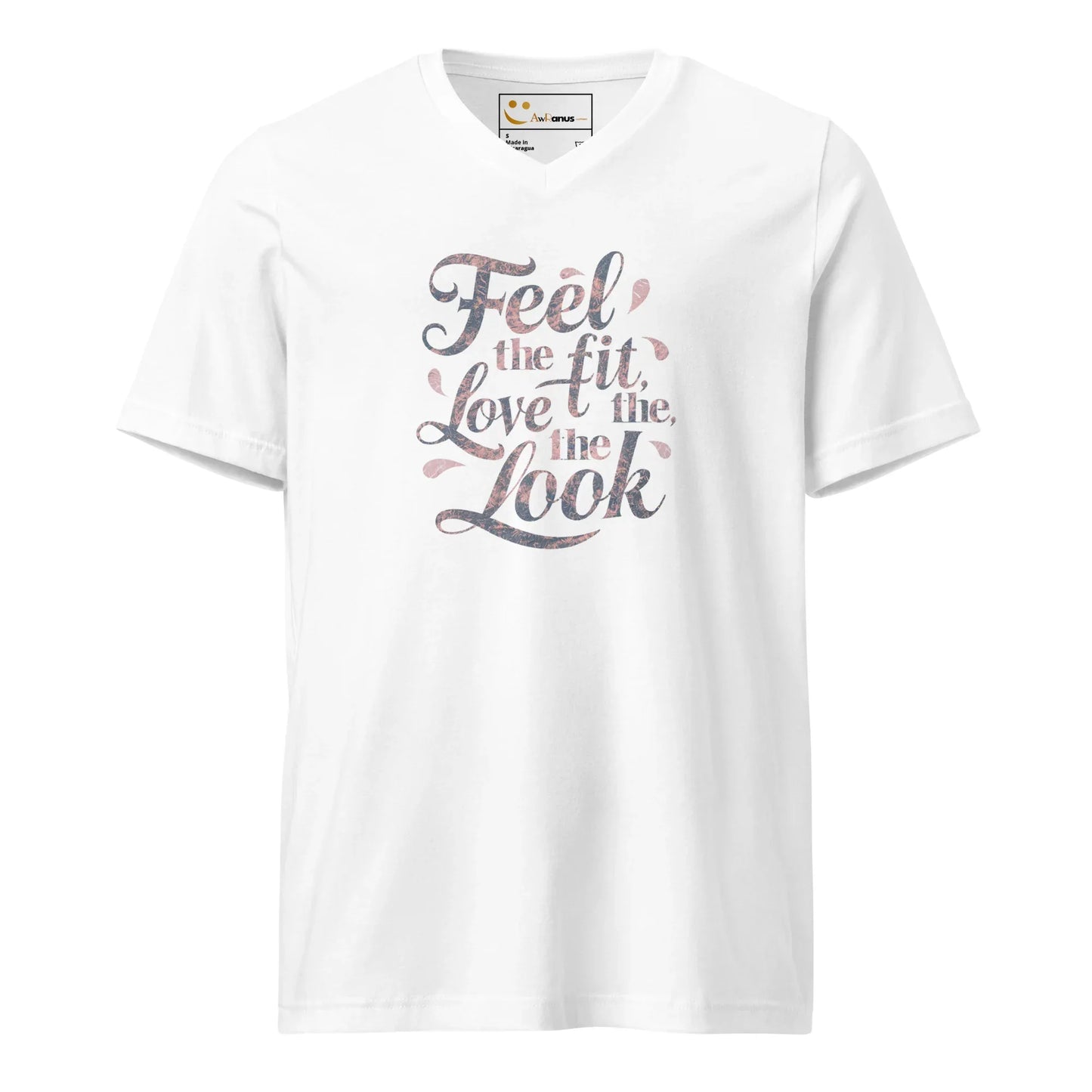 Women's Short Sleeve V-Neck T-Shirt | Feel The Fit Love The Look - AwRans Clothing
