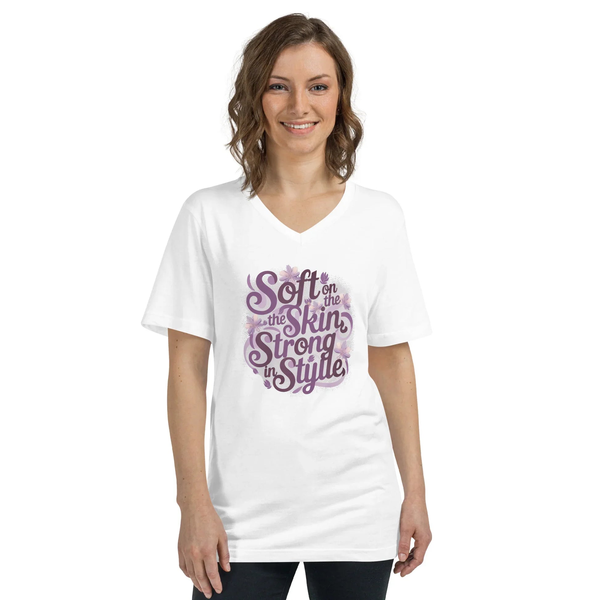 Women's Short Sleeve V-Neck T-Shirt | Soft On The Skin Strong On Style - AwRans Clothing