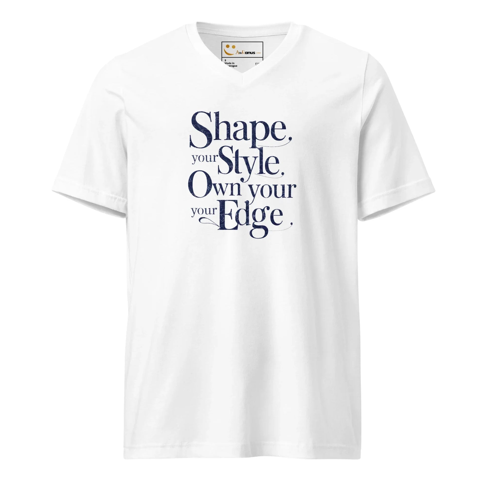 Women's Short Sleeve V-Neck T-Shirt | Shape Your Style,Own Your Edge - AwRans Clothing