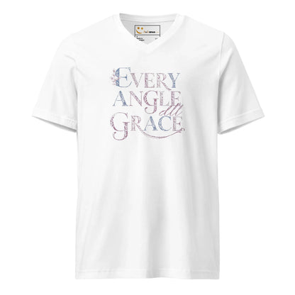 Women's Short Sleeve V-Neck T-Shirt | Every Angle,All Grace - AwRans Clothing