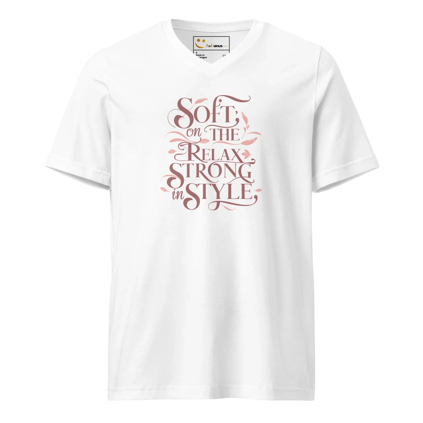 Women's Short Sleeve V-Neck T-Shirt | Soft On The Relax Strong In Style - AwRans Clothing