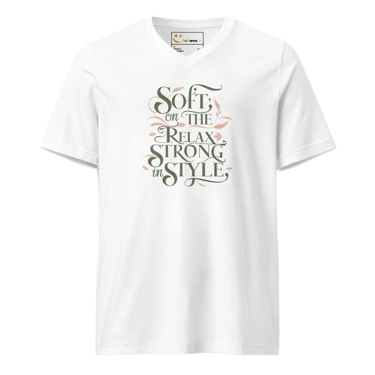 Women's Short Sleeve V-Neck T-Shirt | Soft On The Relax Strong In Style - AwRans Clothing