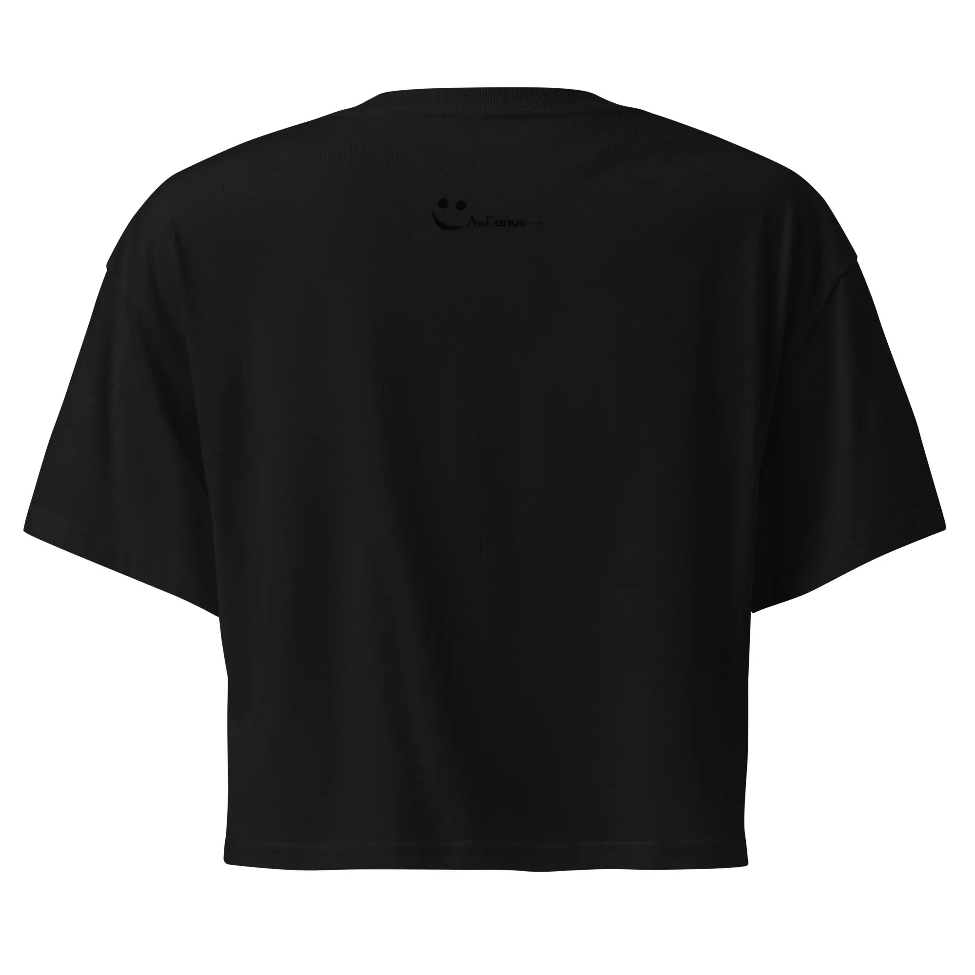 Women’s Crop Top | Beauty Meets Bold Crop Tops AwRans Clothing womens-crop-top-black-back-67c0cdefae927