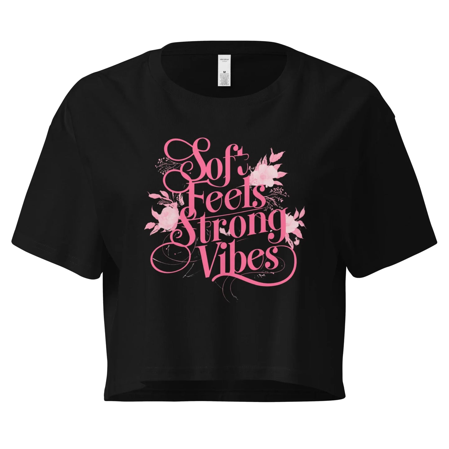 Women’s Crop Top | Soft Feels,Strong Vibes - AwRans Clothing
