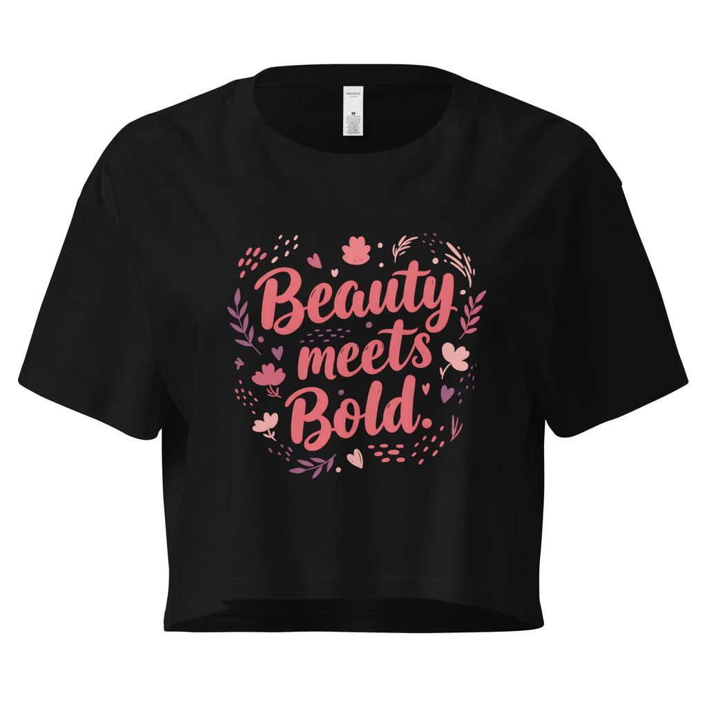 Women’s Crop Top | Beauty Meets Bold Black Crop Tops AwRans Clothing womens-crop-top-black-front-67c0cc0aa5450