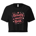 Women’s Crop Top | Beauty Meets Bold Black Crop Tops AwRans Clothing womens-crop-top-black-front-67c0cc0aa5450