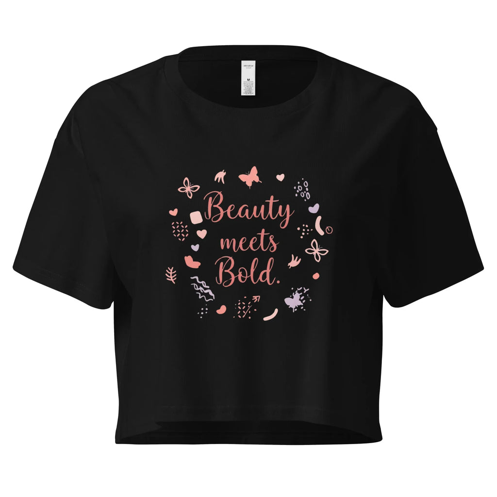 Women’s Crop Top | Beauty Meets Bold Black Crop Tops AwRans Clothing womens-crop-top-black-front-67c0cdefa2d2f