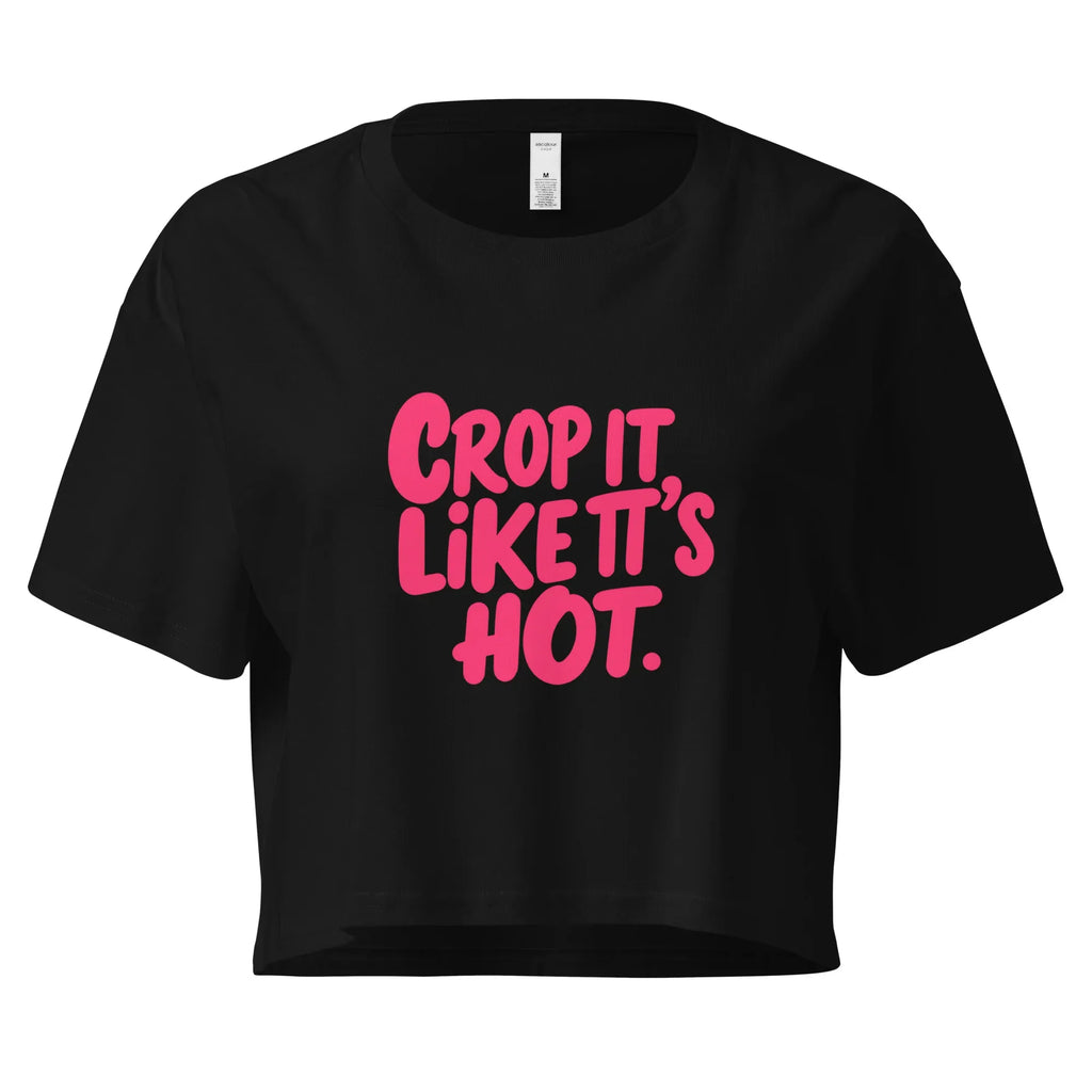 Women’s Crop Top | Crop It Like It's Hot. Black Crop Tops AwRans Clothing womens-crop-top-black-front-67c0ce81373ff