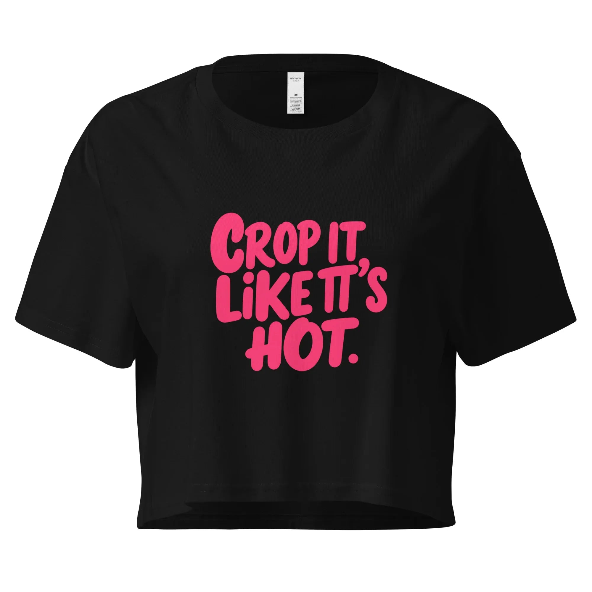 Women’s Crop Top | Crop It Like It's Hot. Black Crop Tops AwRans Clothing womens-crop-top-black-front-67c0ce81373ff