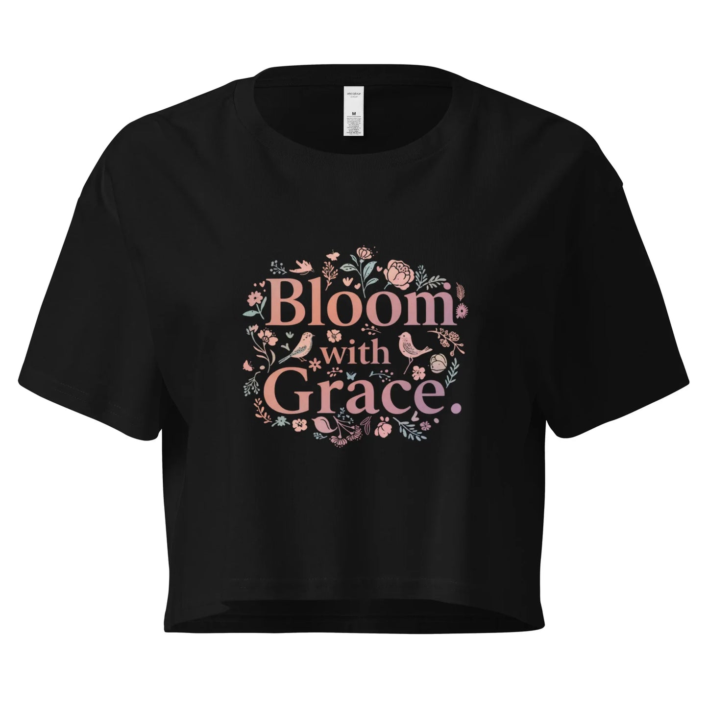 Women’s Crop Top | Bloom With Grace - AwRans Clothing
