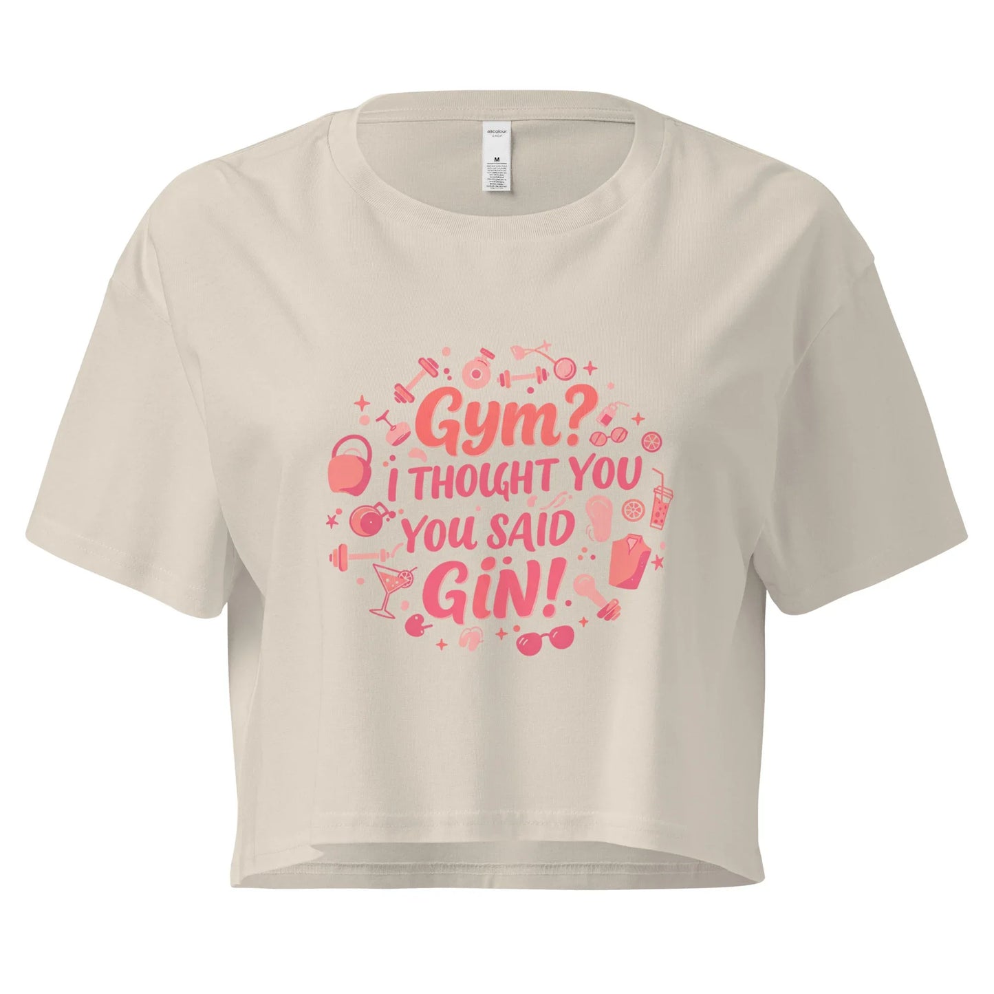 Women’s Crop Top | Gym? I Thought You Said Gin! - AwRans Clothing