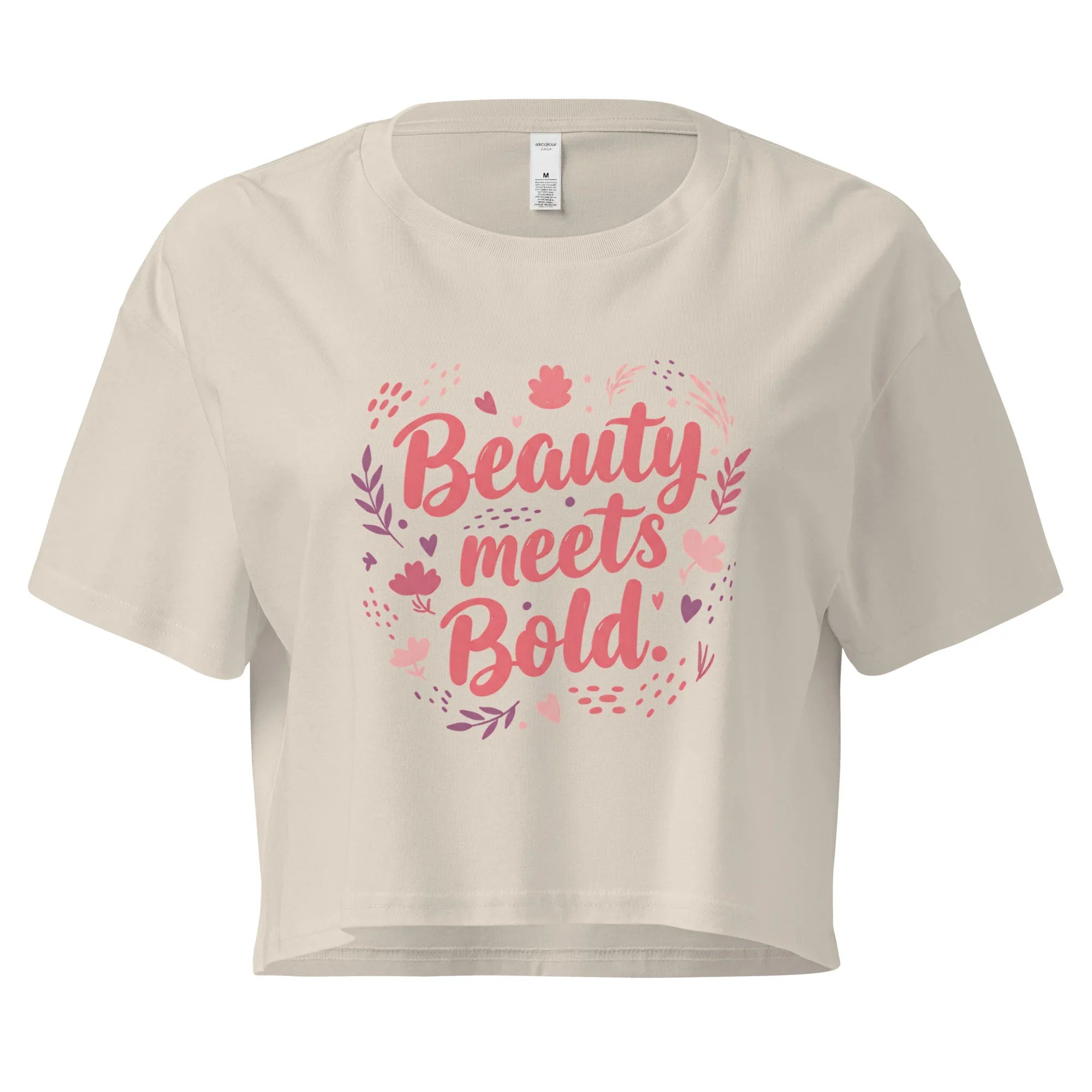 Women’s Crop Top | Beauty Meets Bold Bone Crop Tops AwRans Clothing womens-crop-top-bone-front-67c0cc0ab698f