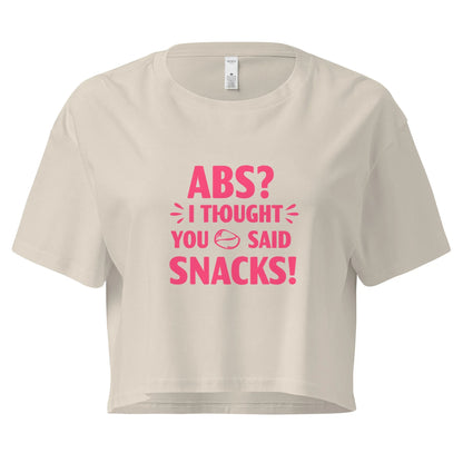 Women’s Crop Top | ABS? I Thought You Said Snacks! - AwRans Clothing