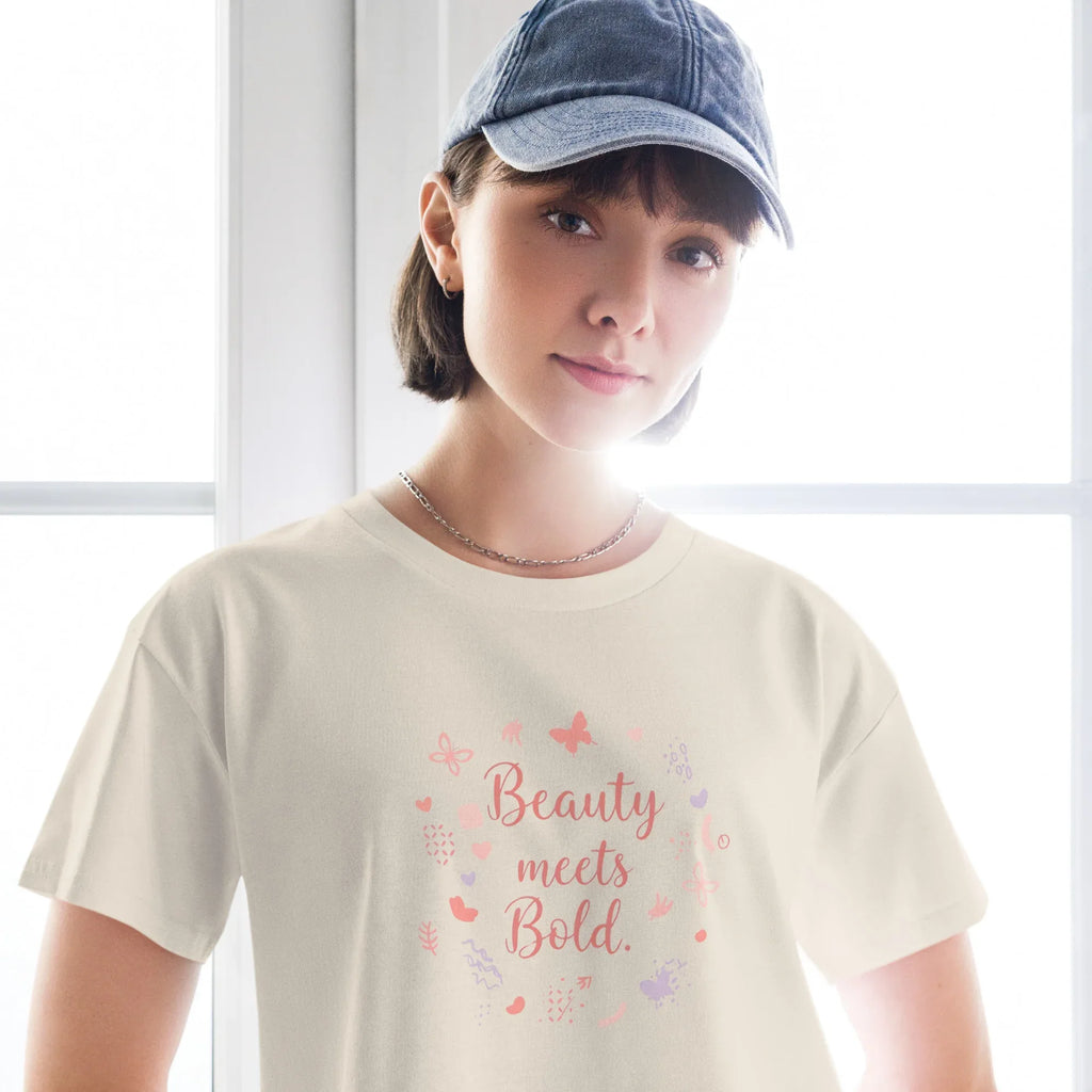 Women’s Crop Top | Beauty Meets Bold Crop Tops AwRans Clothing womens-crop-top-bone-front-67c0cdefa6f15