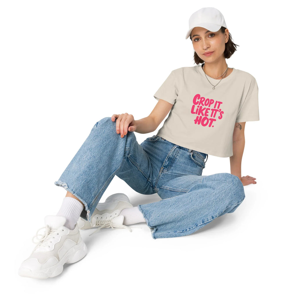 Women’s Crop Top | Crop It Like It's Hot. Crop Tops AwRans Clothing womens-crop-top-bone-front-67c0ce813b727