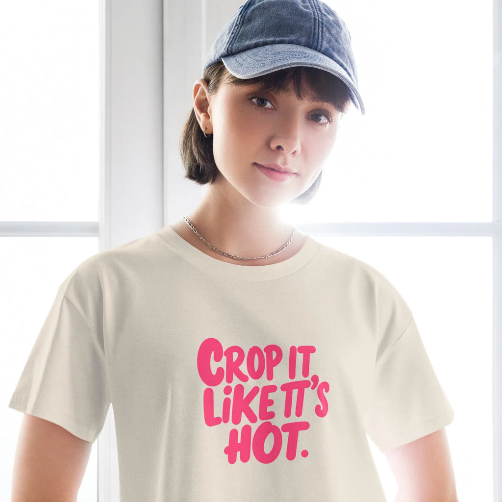 Women’s Crop Top | Crop It Like It's Hot. Crop Tops AwRans Clothing womens-crop-top-bone-front-67c0ce813c207