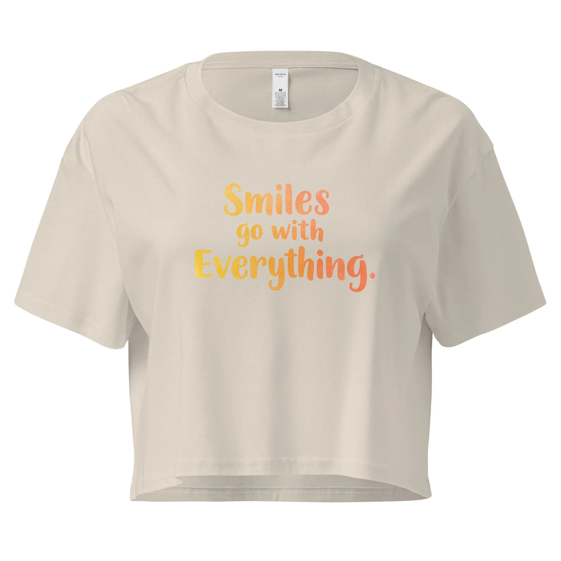 Women’s Crop Top | Smiles Go With Everything. - AwRans Clothing