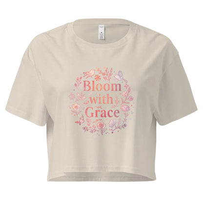 Women’s Crop Top | Bloom With Grace - AwRans Clothing