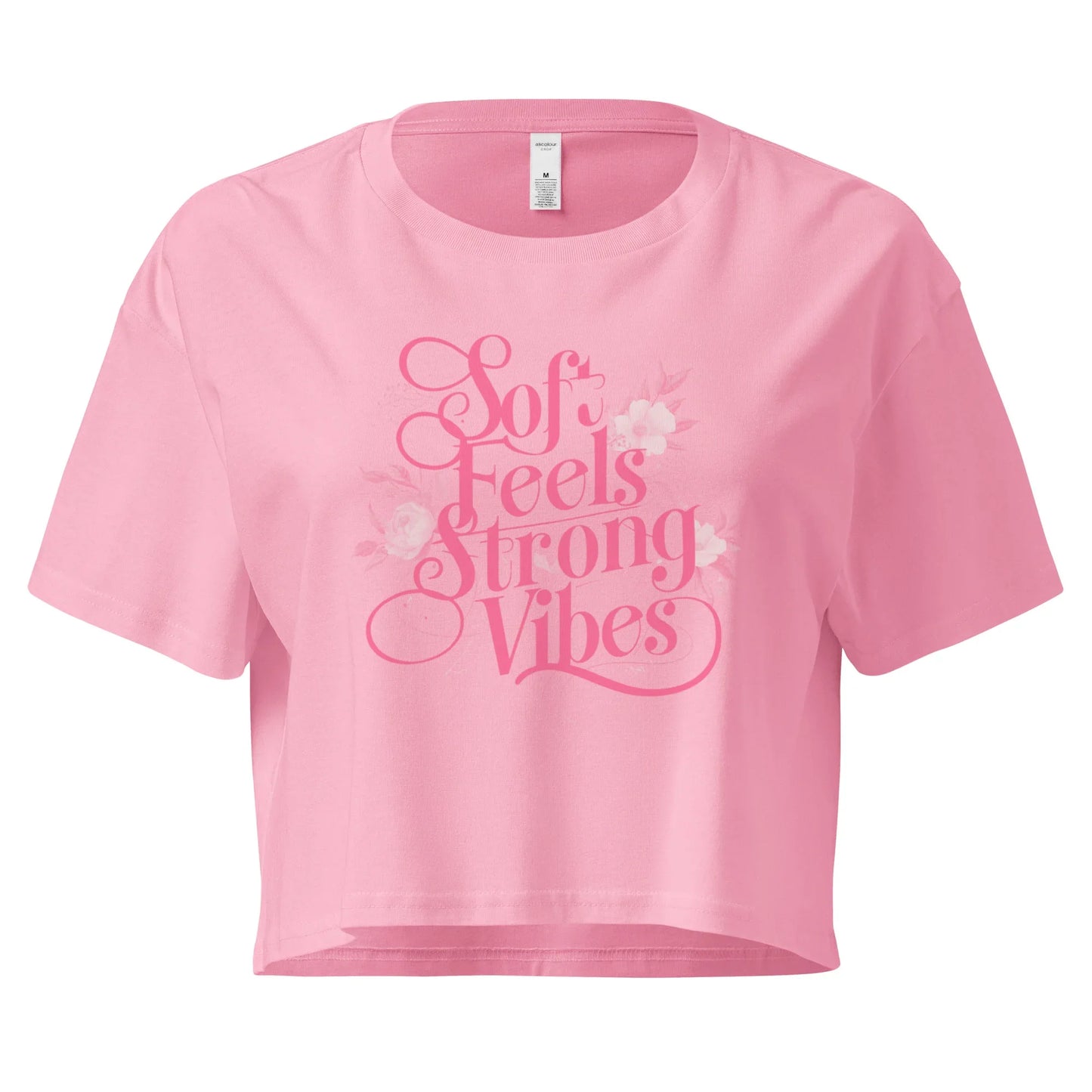 Women’s Crop Top | Soft Feels,Strong Vibes - AwRans Clothing