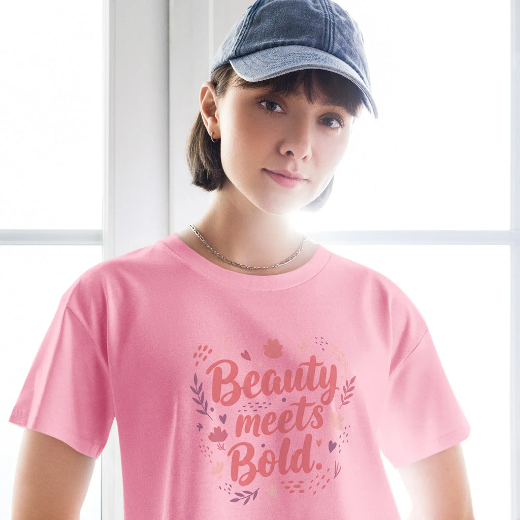 Women’s Crop Top | Beauty Meets Bold Crop Tops AwRans Clothing womens-crop-top-bubblegum-front-67c0cc0aa7cb7
