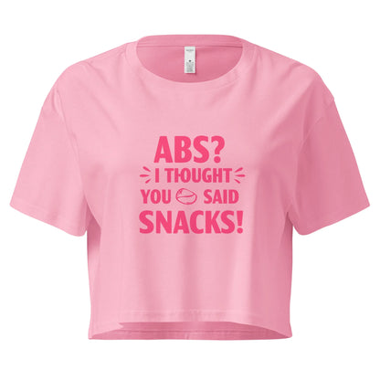 Women’s Crop Top | ABS? I Thought You Said Snacks! - AwRans Clothing