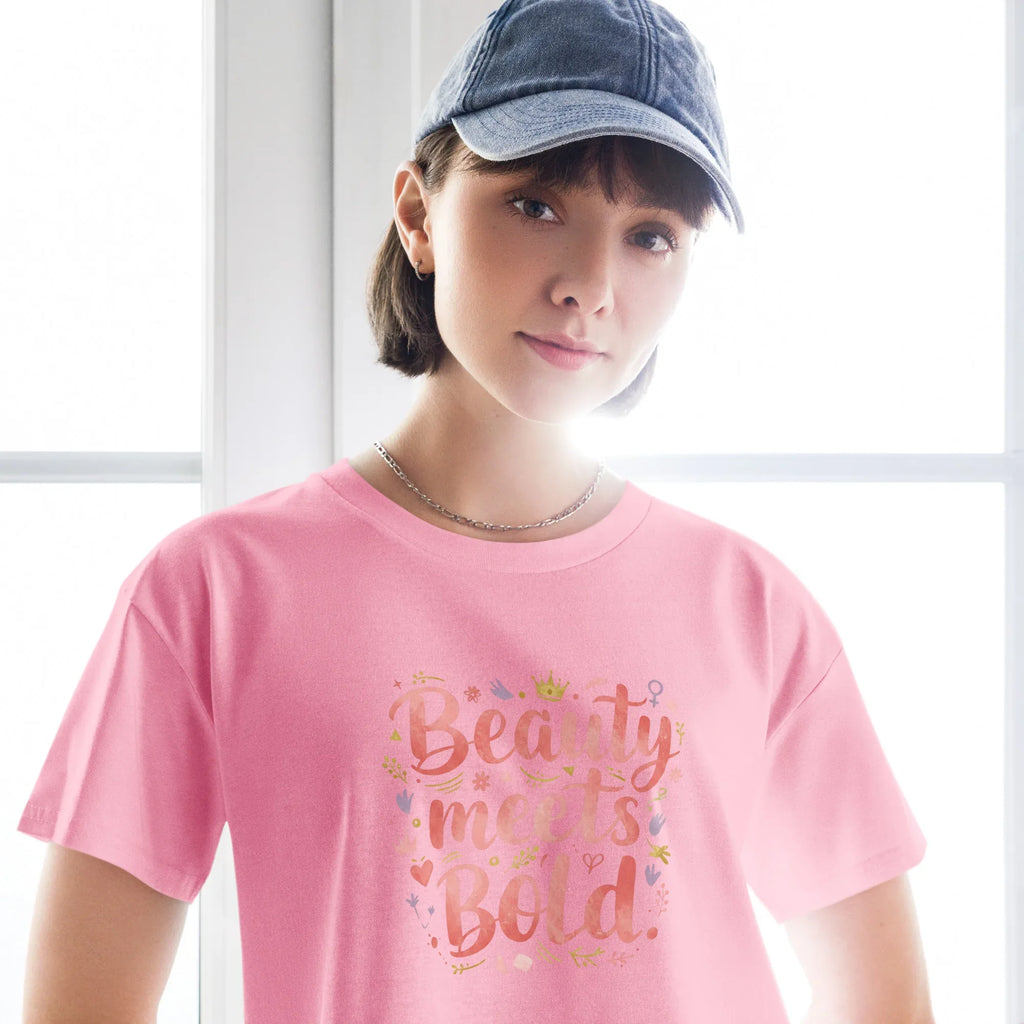 Women’s Crop Top | Beauty Meets Bold Crop Tops AwRans Clothing womens-crop-top-bubblegum-front-67c0d107864db