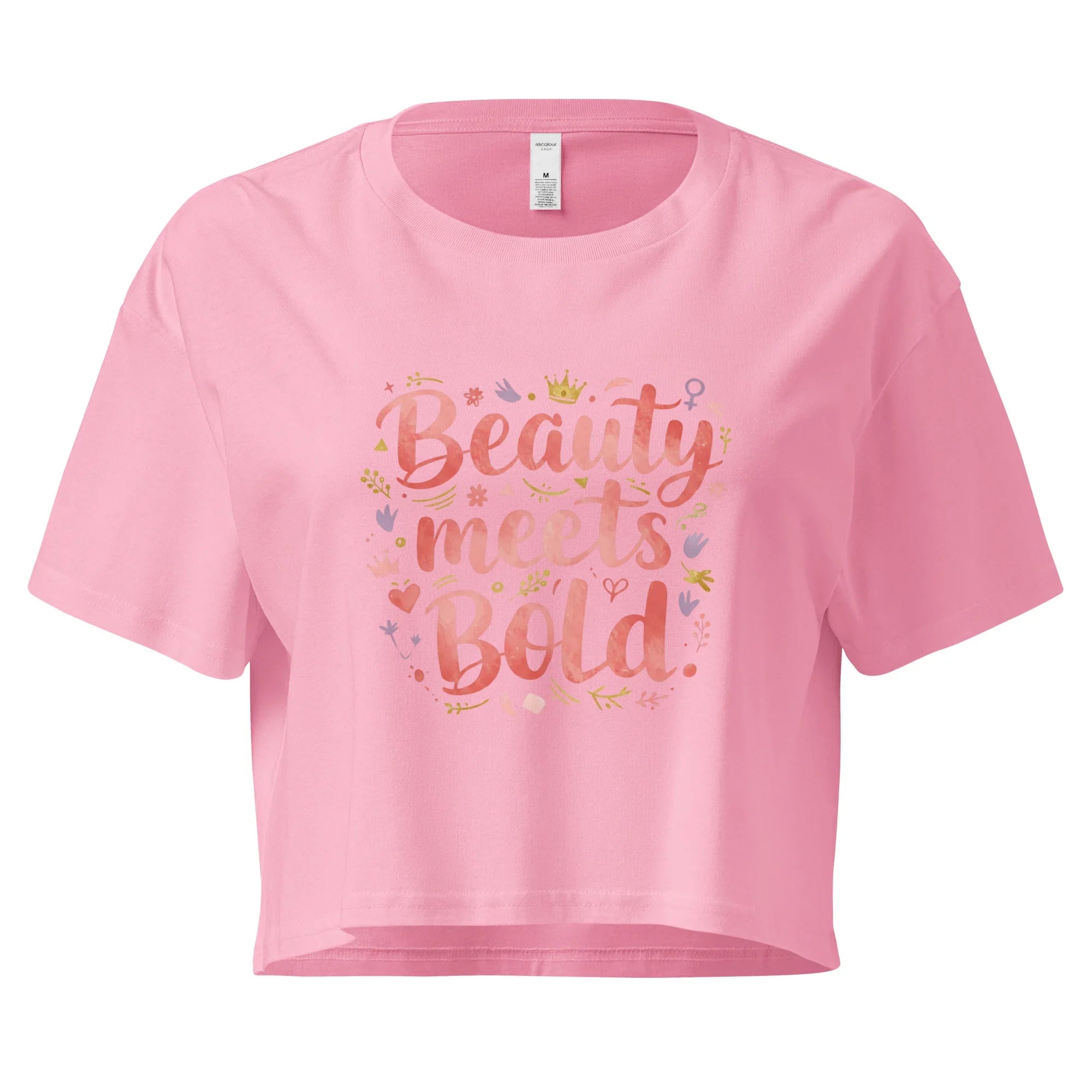 Women’s Crop Top | Beauty Meets Bold Bubblegum Crop Tops AwRans Clothing womens-crop-top-bubblegum-front-67c0d107912d6