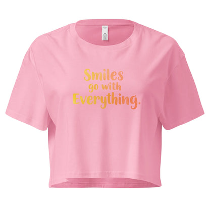 Women’s Crop Top | Smiles Go With Everything. - AwRans Clothing