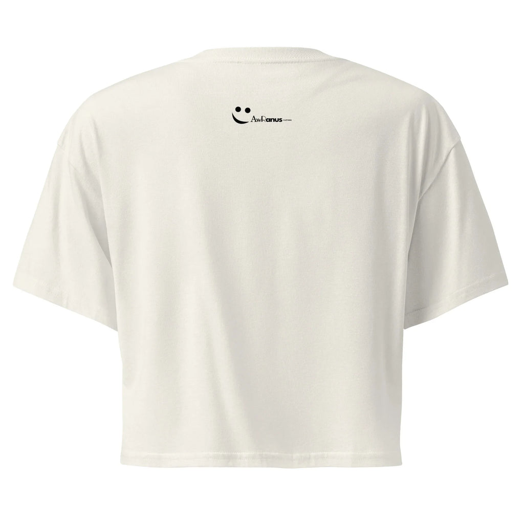 Women’s Crop Top | Crop It Like It's Hot. Crop Tops AwRans Clothing womens-crop-top-ecru-back-67c0ce814efa3