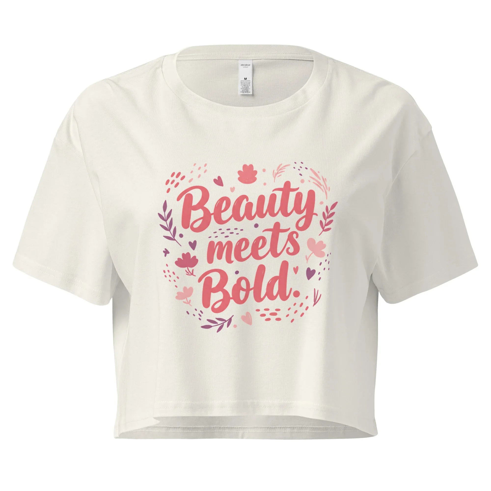 Women’s Crop Top | Beauty Meets Bold Ecru Crop Tops AwRans Clothing womens-crop-top-ecru-front-67c0cc0abda86