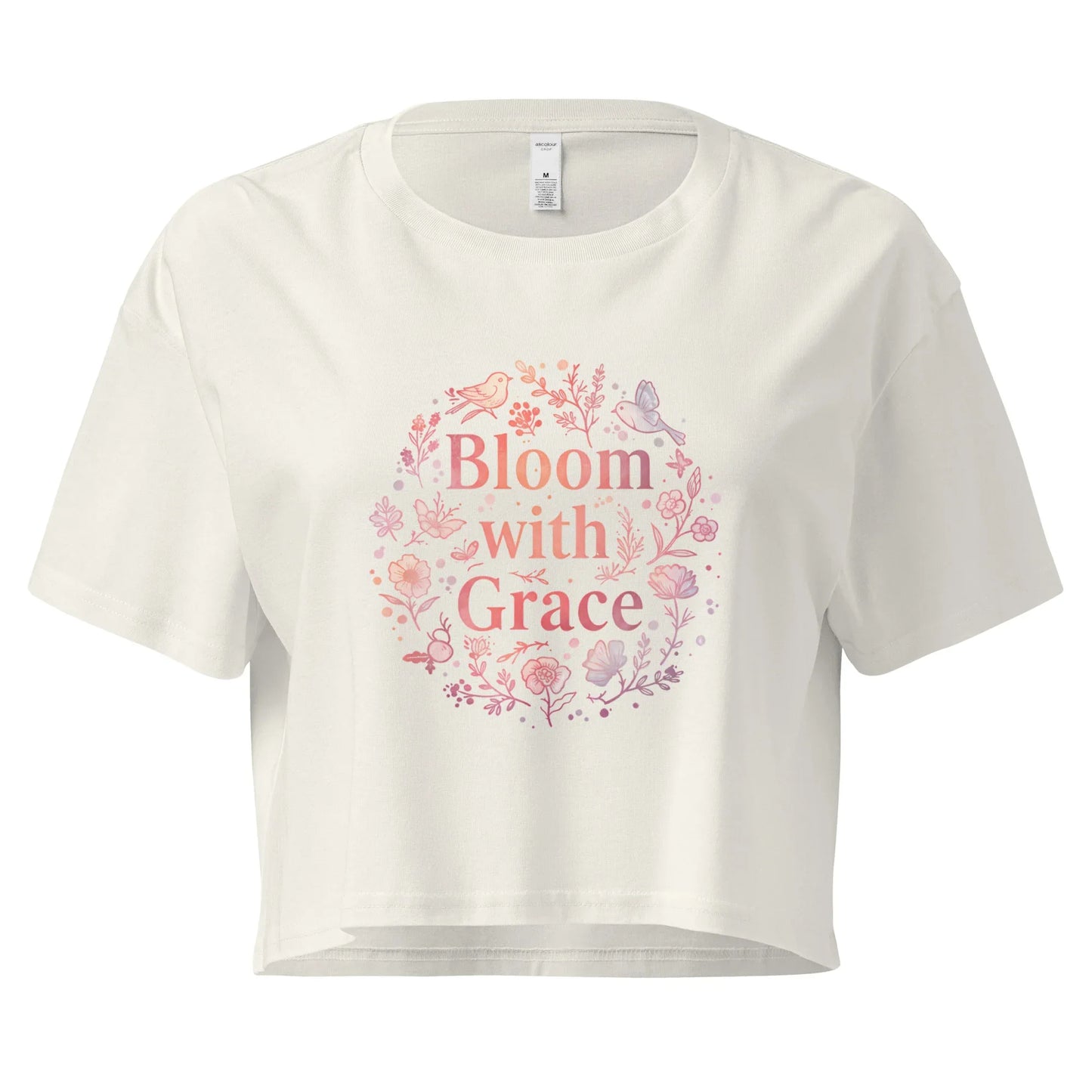 Women’s Crop Top | Bloom With Grace - AwRans Clothing