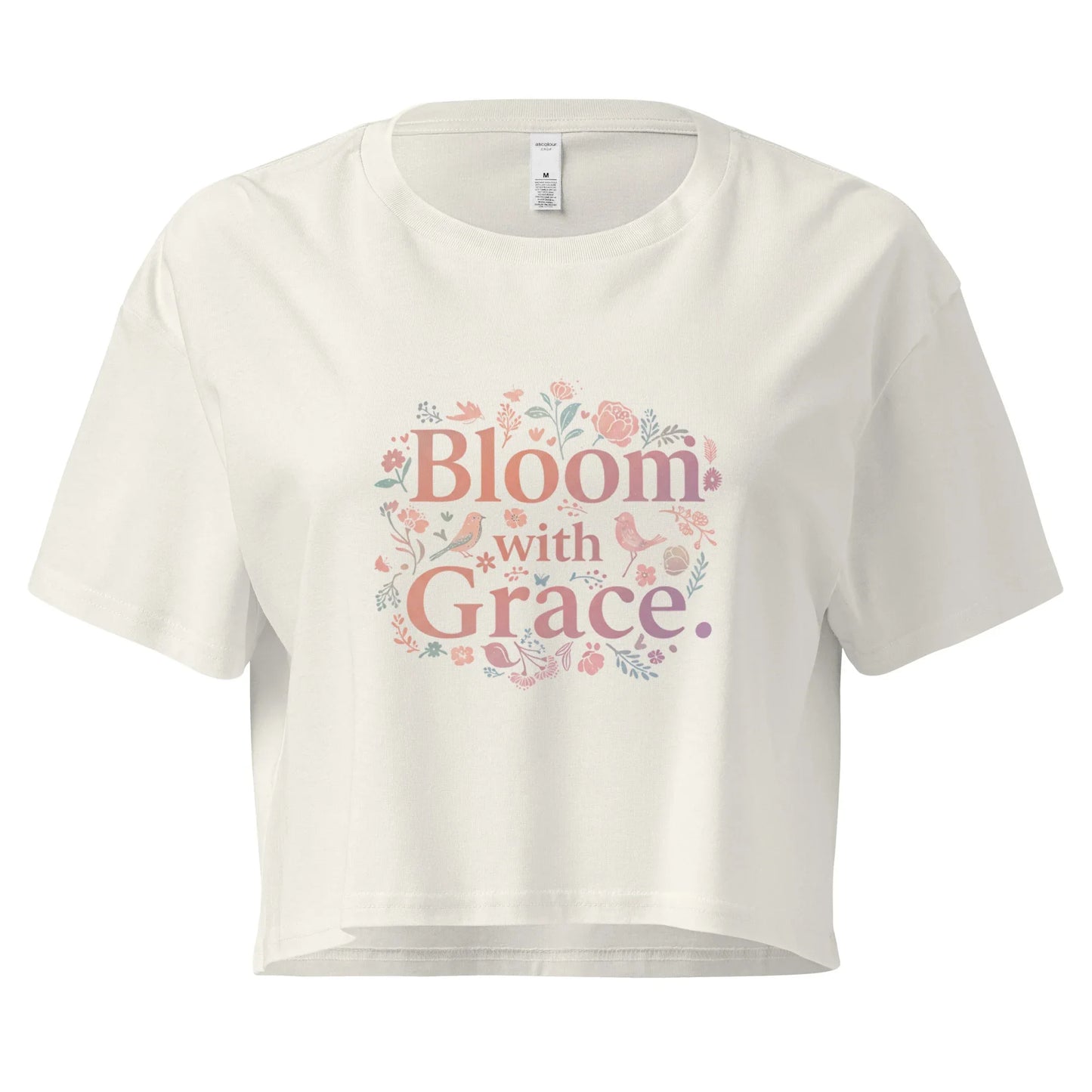 Women’s Crop Top | Bloom With Grace - AwRans Clothing