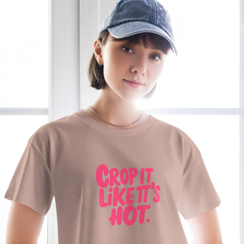 Women’s Crop Top | Crop It Like It's Hot. Crop Tops AwRans Clothing womens-crop-top-hazy-pink-front-67c0ce813900c