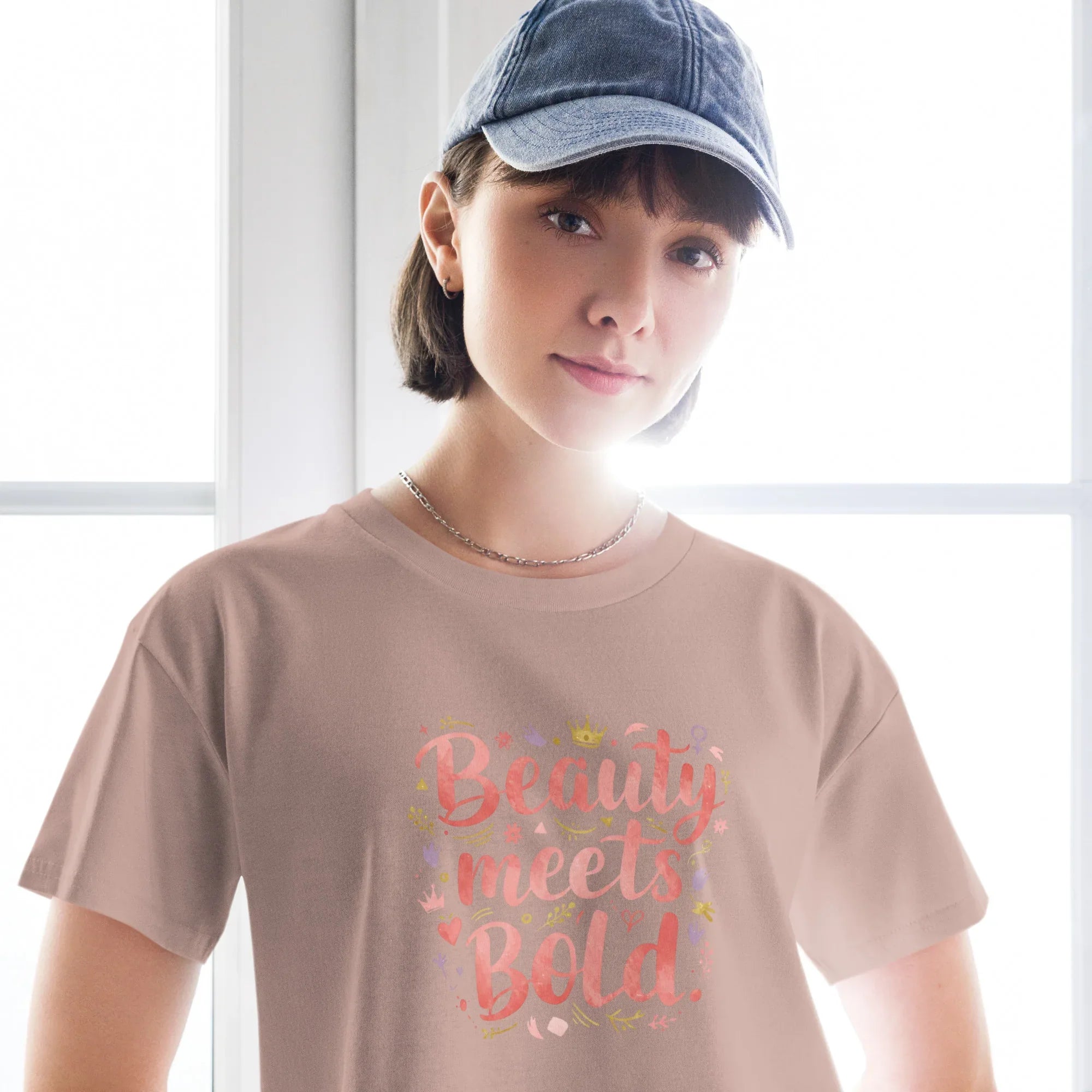 Women’s Crop Top | Beauty Meets Bold Crop Tops AwRans Clothing womens-crop-top-hazy-pink-front-67c0d1078534c