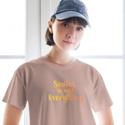 Women’s Crop Top | Smiles Go With Everything. - AwRans Clothing