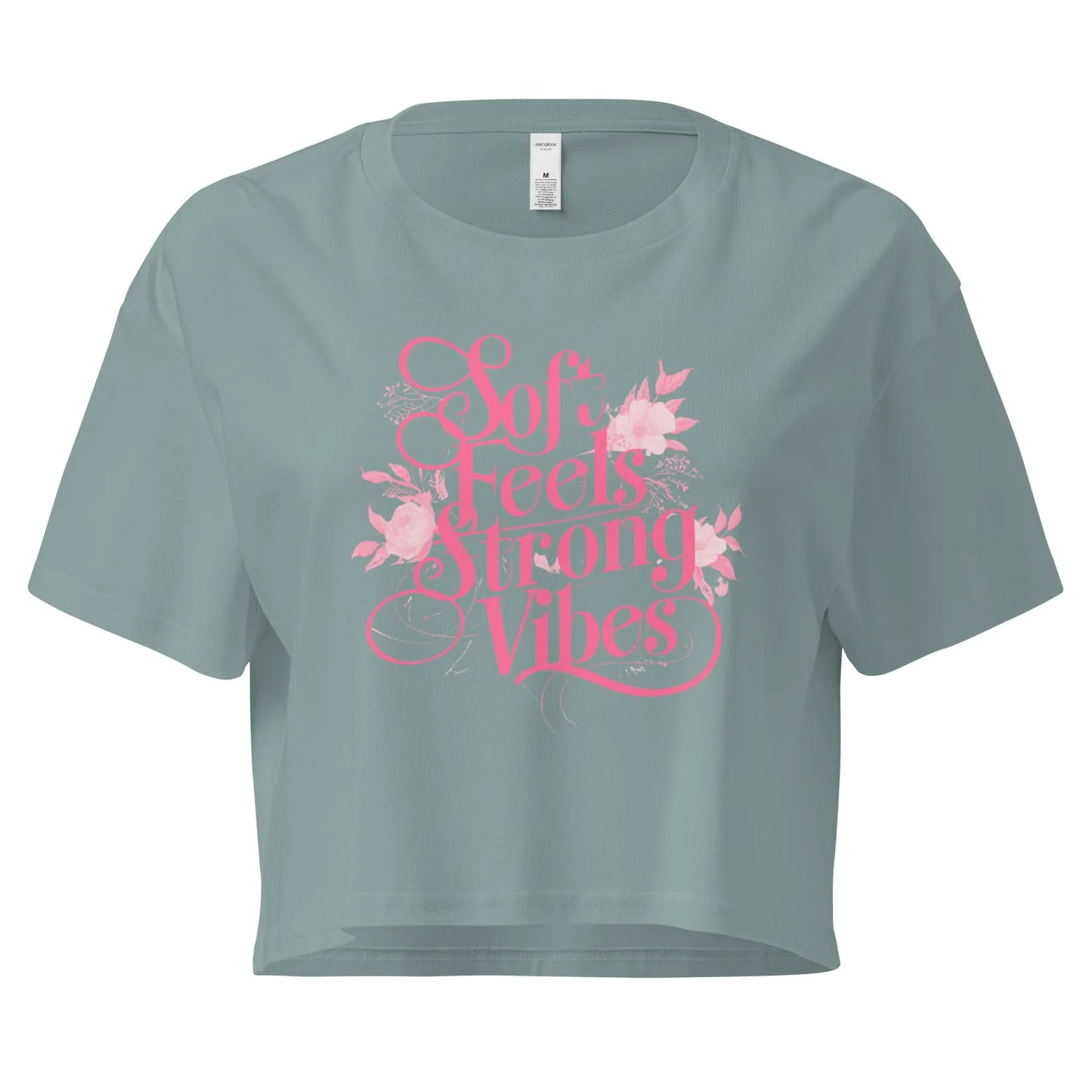 Women’s Crop Top | Soft Feels,Strong Vibes - AwRans Clothing