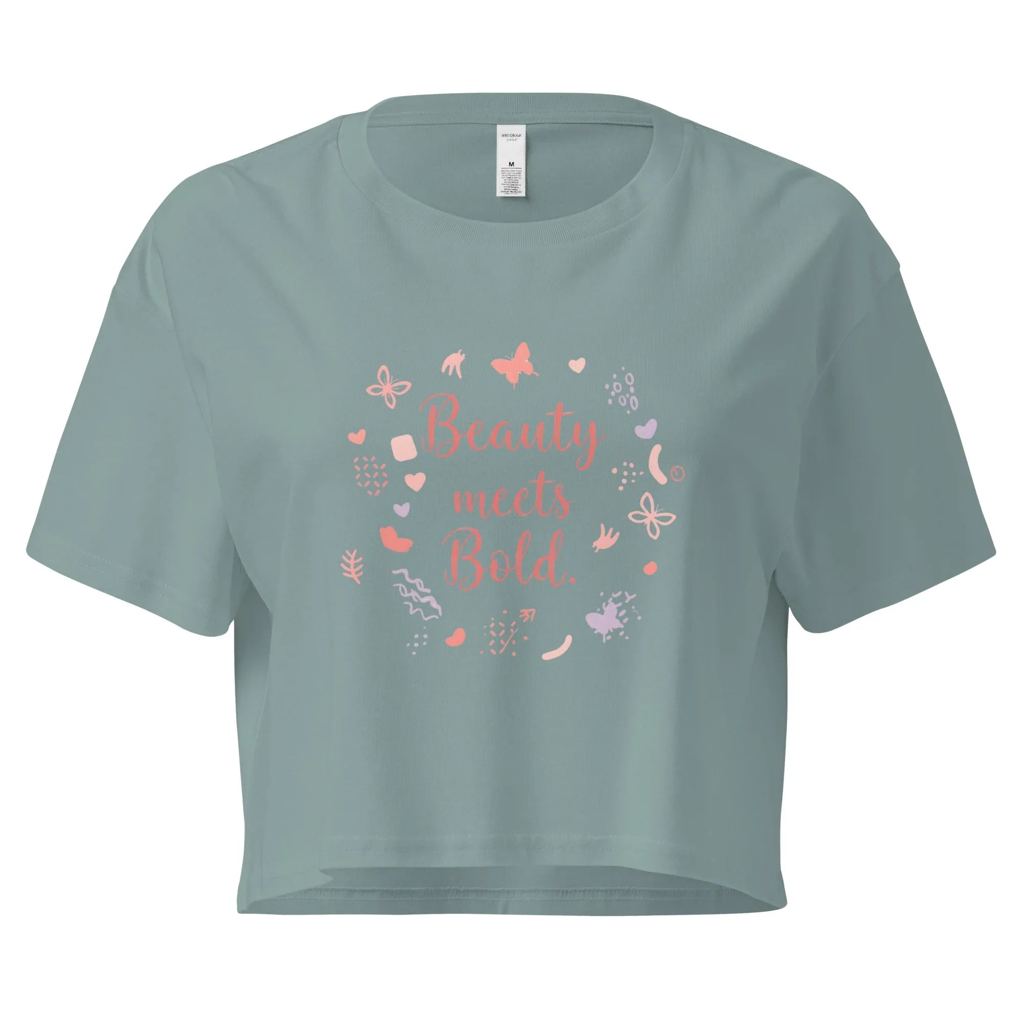 Women’s Crop Top | Beauty Meets Bold Mineral Crop Tops AwRans Clothing womens-crop-top-mineral-front-67c0cdefaecf2
