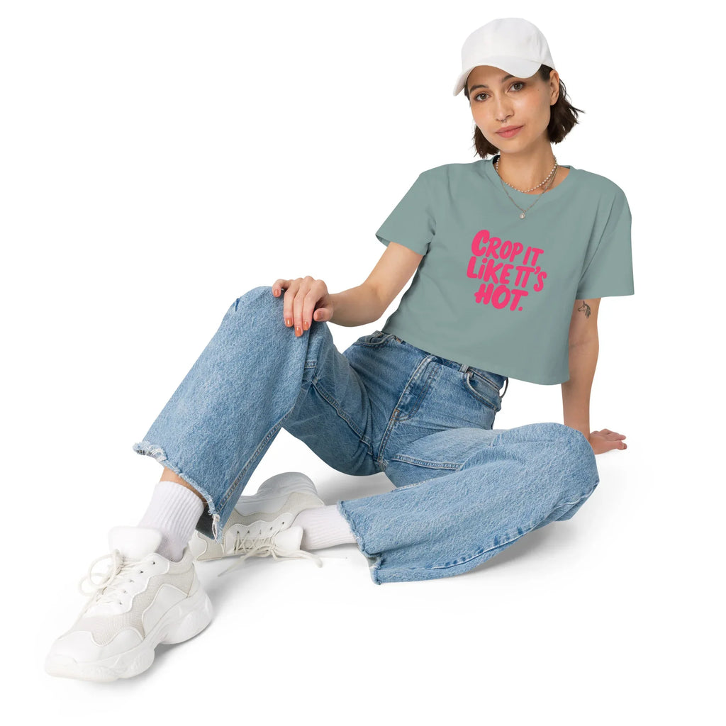 Women’s Crop Top | Crop It Like It's Hot. Crop Tops AwRans Clothing womens-crop-top-mineral-front-67c0ce813864d