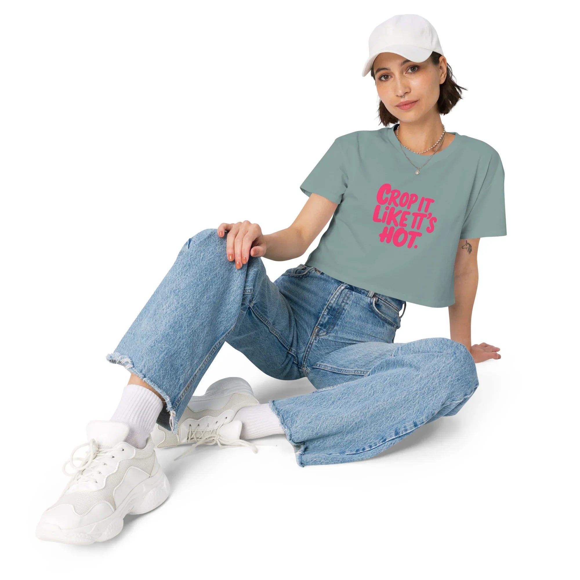 Women’s Crop Top | Crop It Like It's Hot. Crop Tops AwRans Clothing womens-crop-top-mineral-front-67c0ce813864d