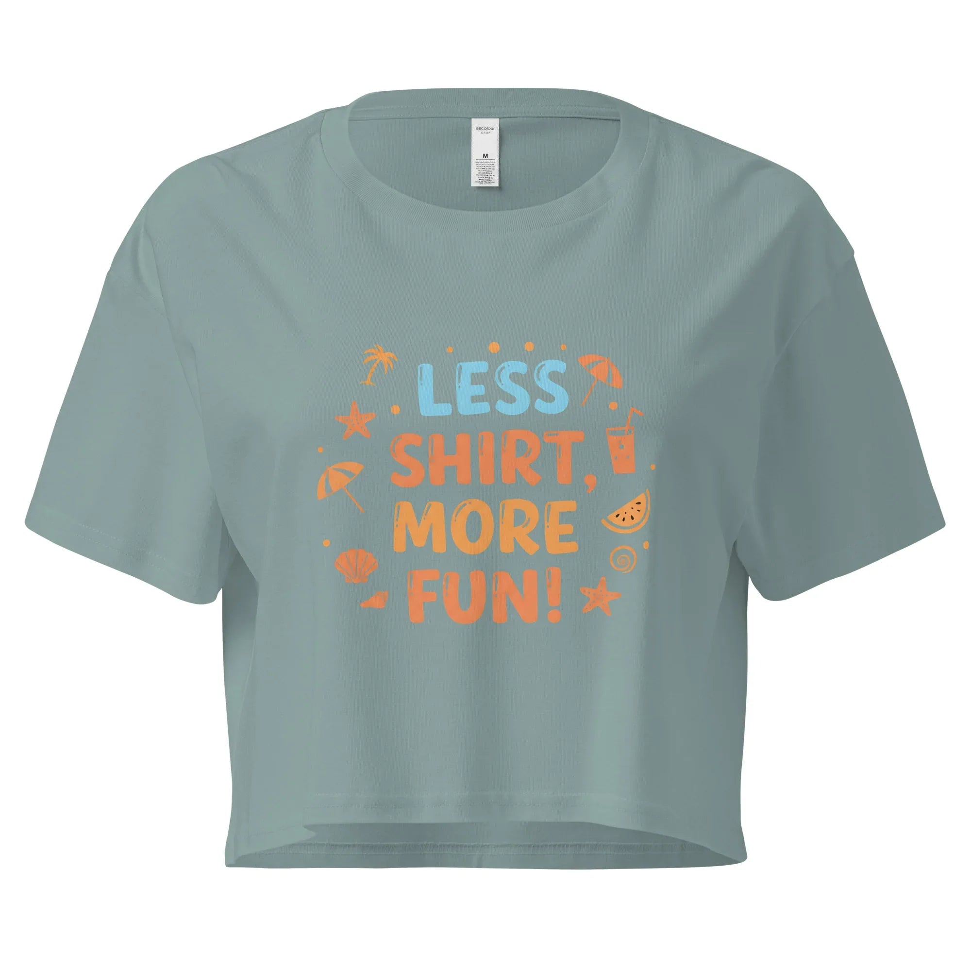Women’s Crop Top | Less Shirt More Fun! Mineral Crop Tops AwRans Clothing womens-crop-top-mineral-front-67c0d241e6071