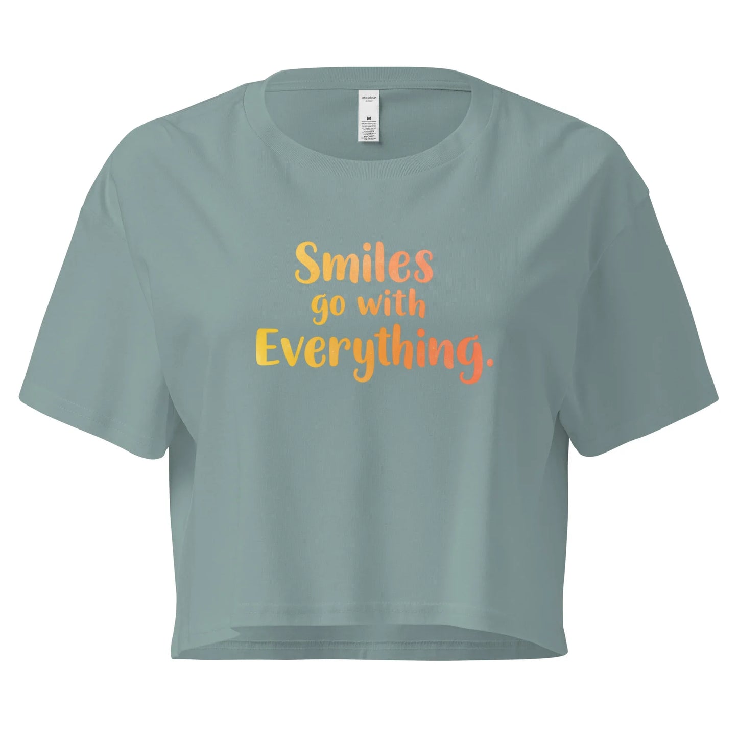 Women’s Crop Top | Smiles Go With Everything. - AwRans Clothing