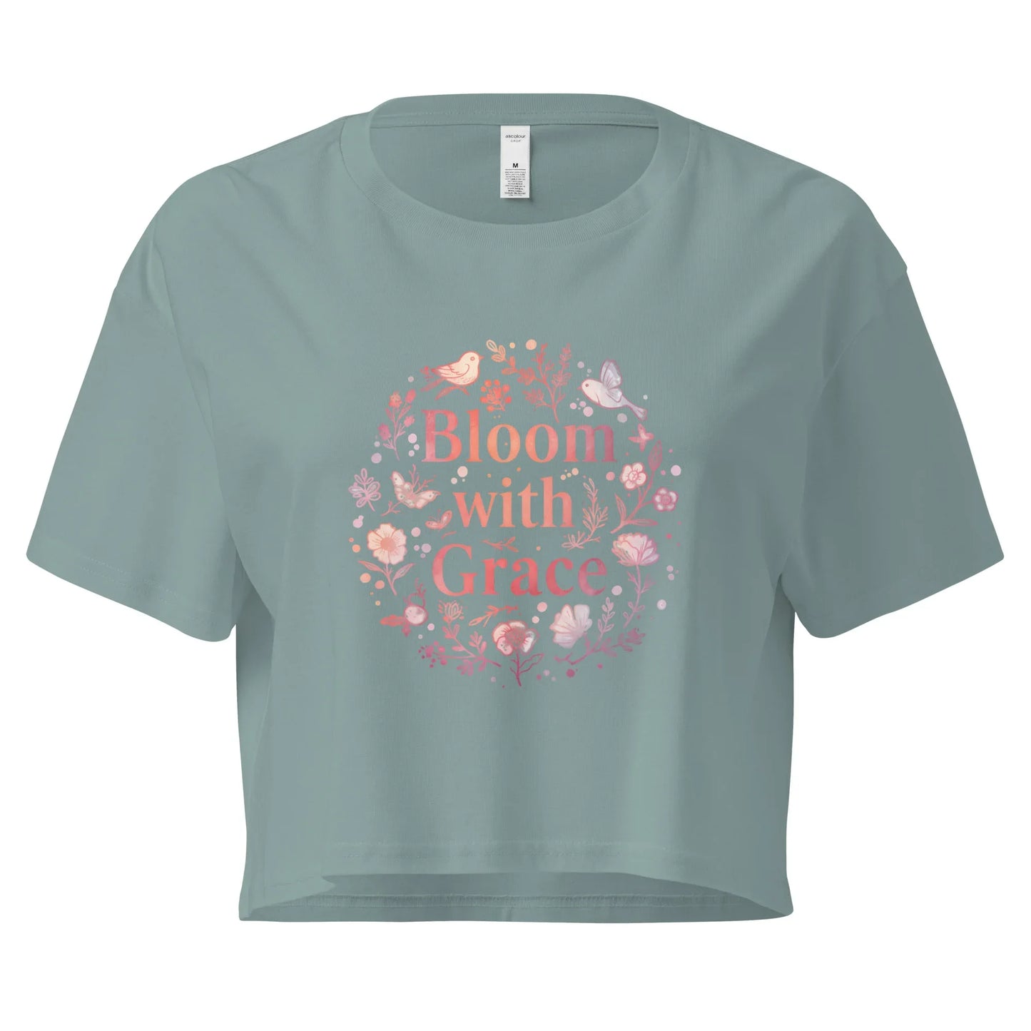 Women’s Crop Top | Bloom With Grace - AwRans Clothing