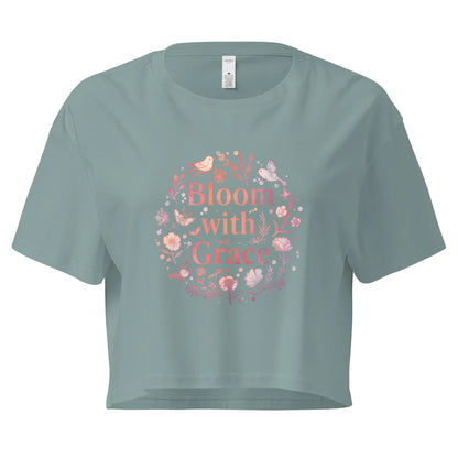 Women’s Crop Top | Bloom With Grace - AwRans Clothing