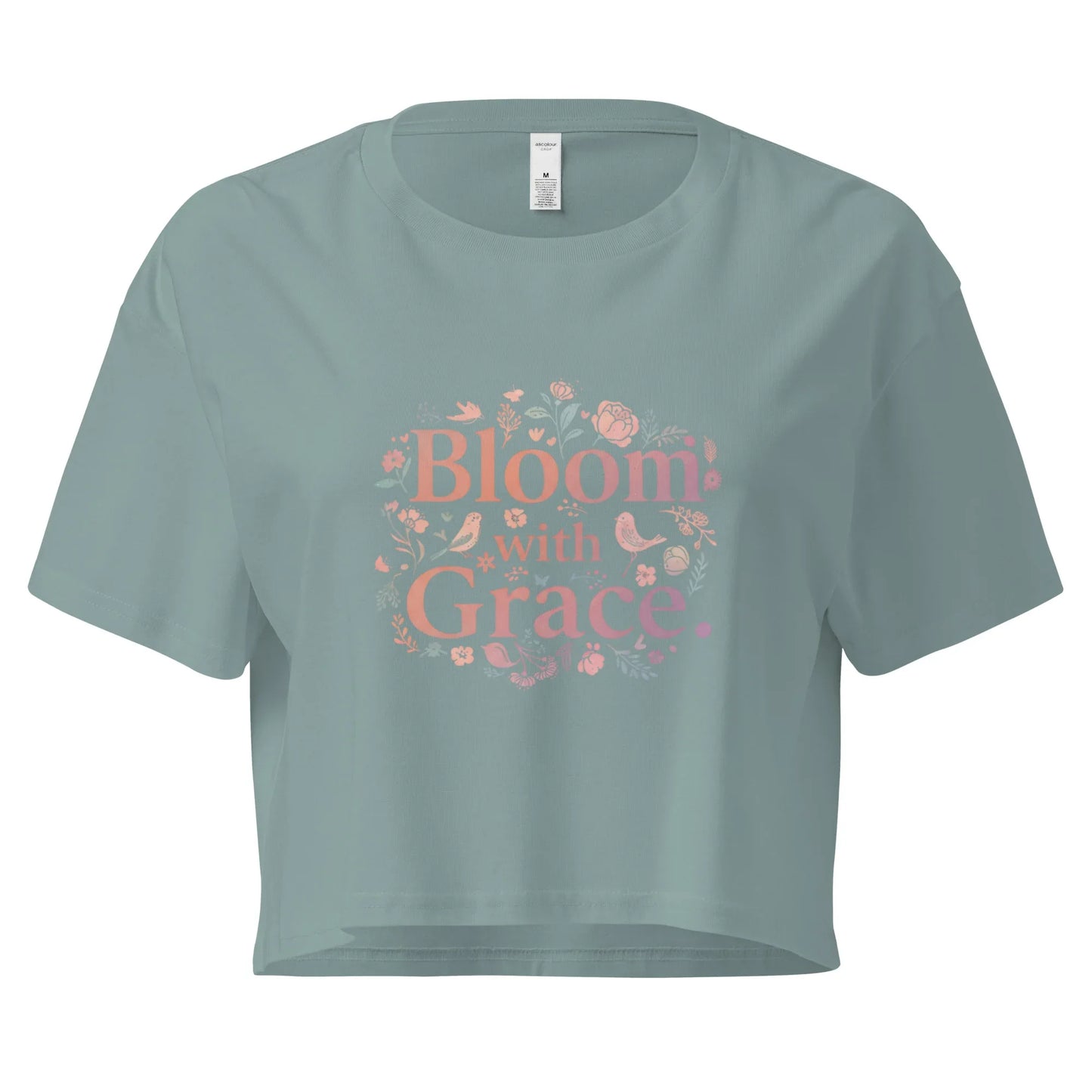 Women’s Crop Top | Bloom With Grace - AwRans Clothing