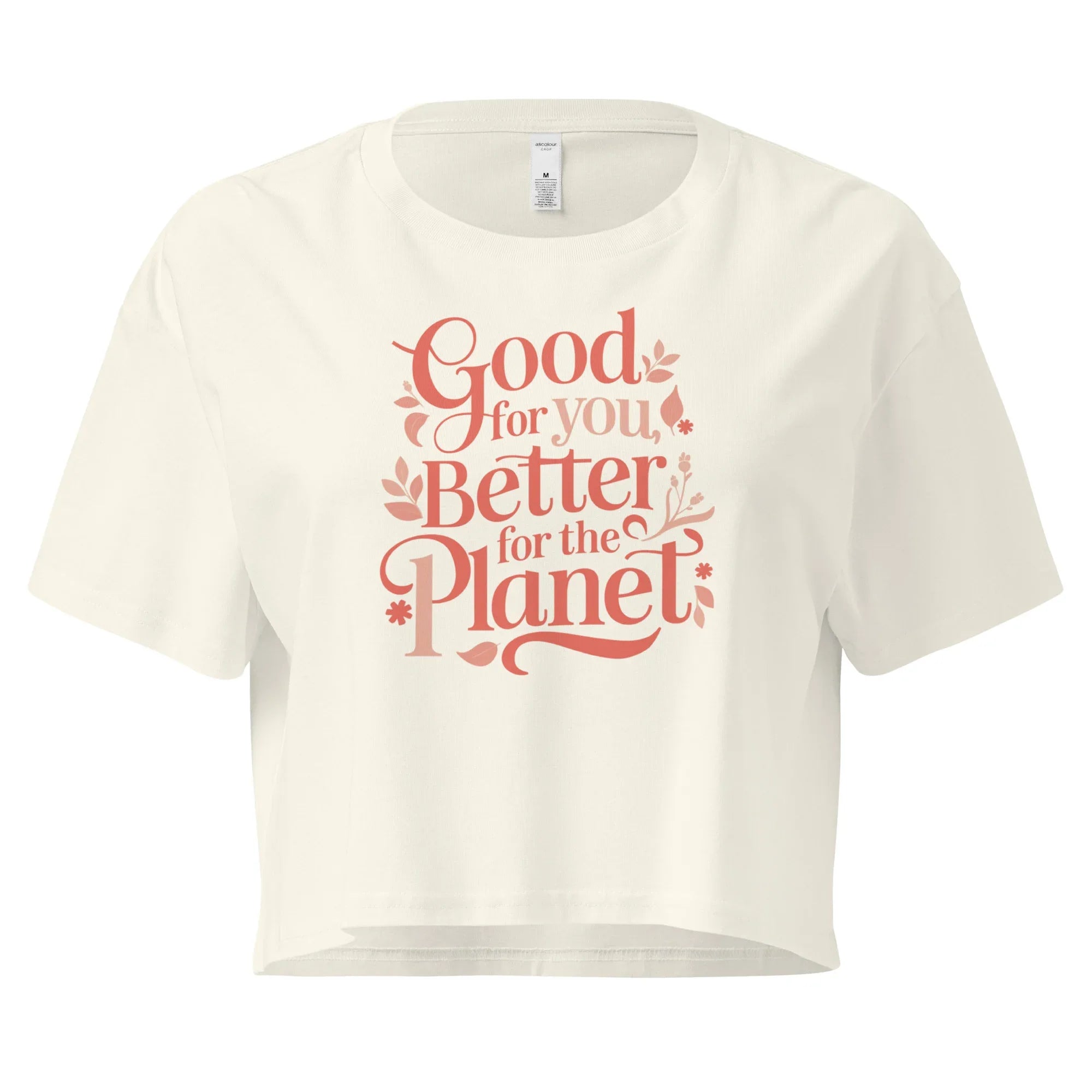Women’s Crop Top | Good For You,Better For The Planet Crop Tops AwRans Clothing womens-crop-top-natural-front-67be146039410
