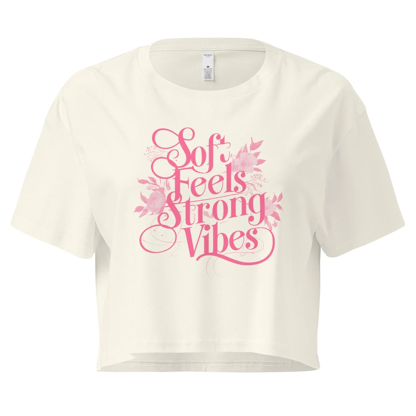 Women’s Crop Top | Soft Feels,Strong Vibes - AwRans Clothing